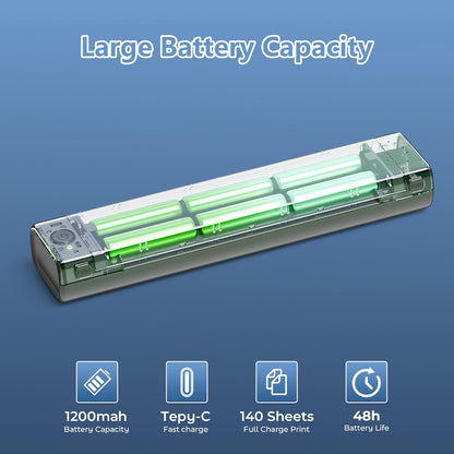 PrintGo M08™ — Portable A4 Thermal Printer (Bluetooth + USB)