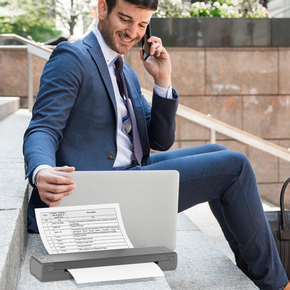 PrintGo M08™ — Portable A4 Thermal Printer (Bluetooth + USB)