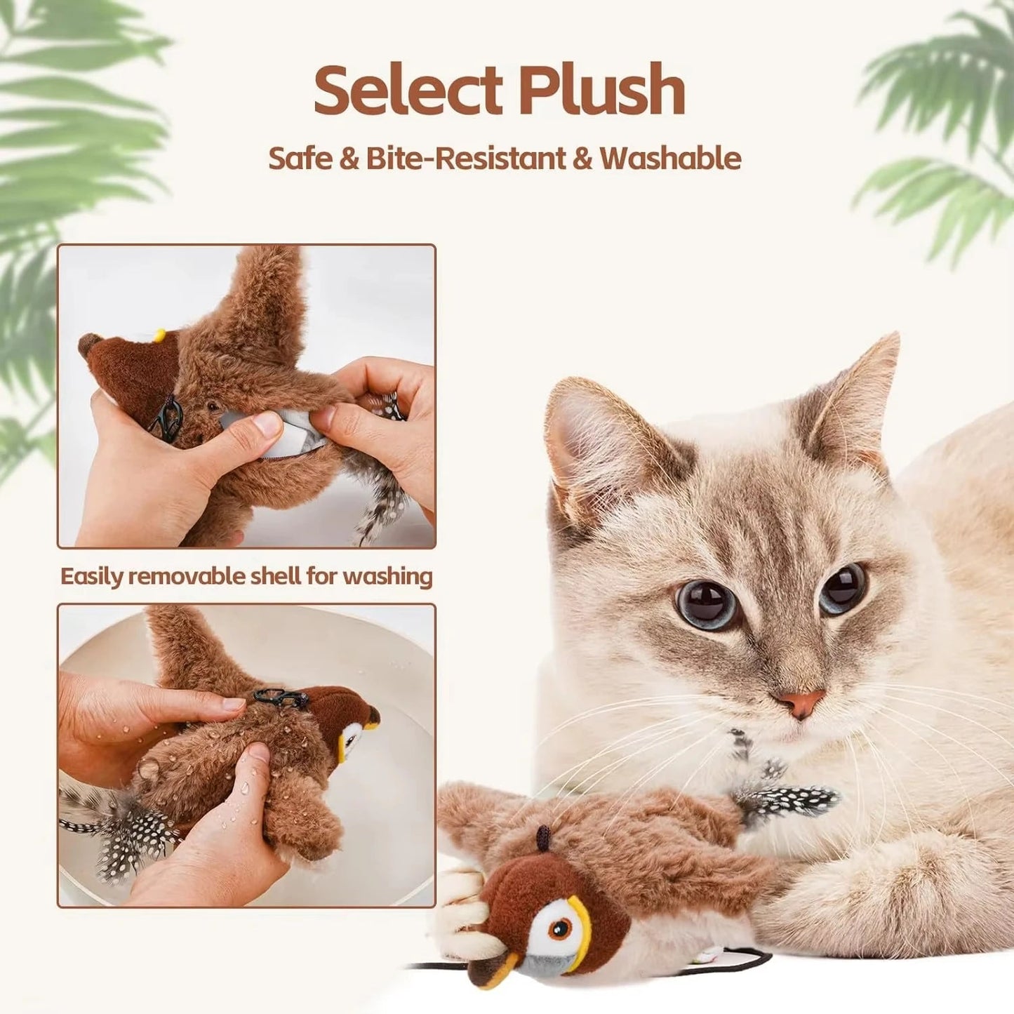 FlutterPaws™ — Interactive Flying Bird Cat Toy (with Catnip)