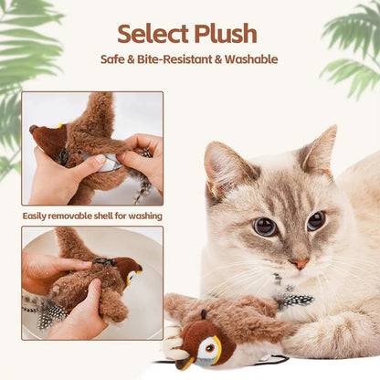 FlutterPaws™ — Interactive Flying Bird Cat Toy (with Catnip)