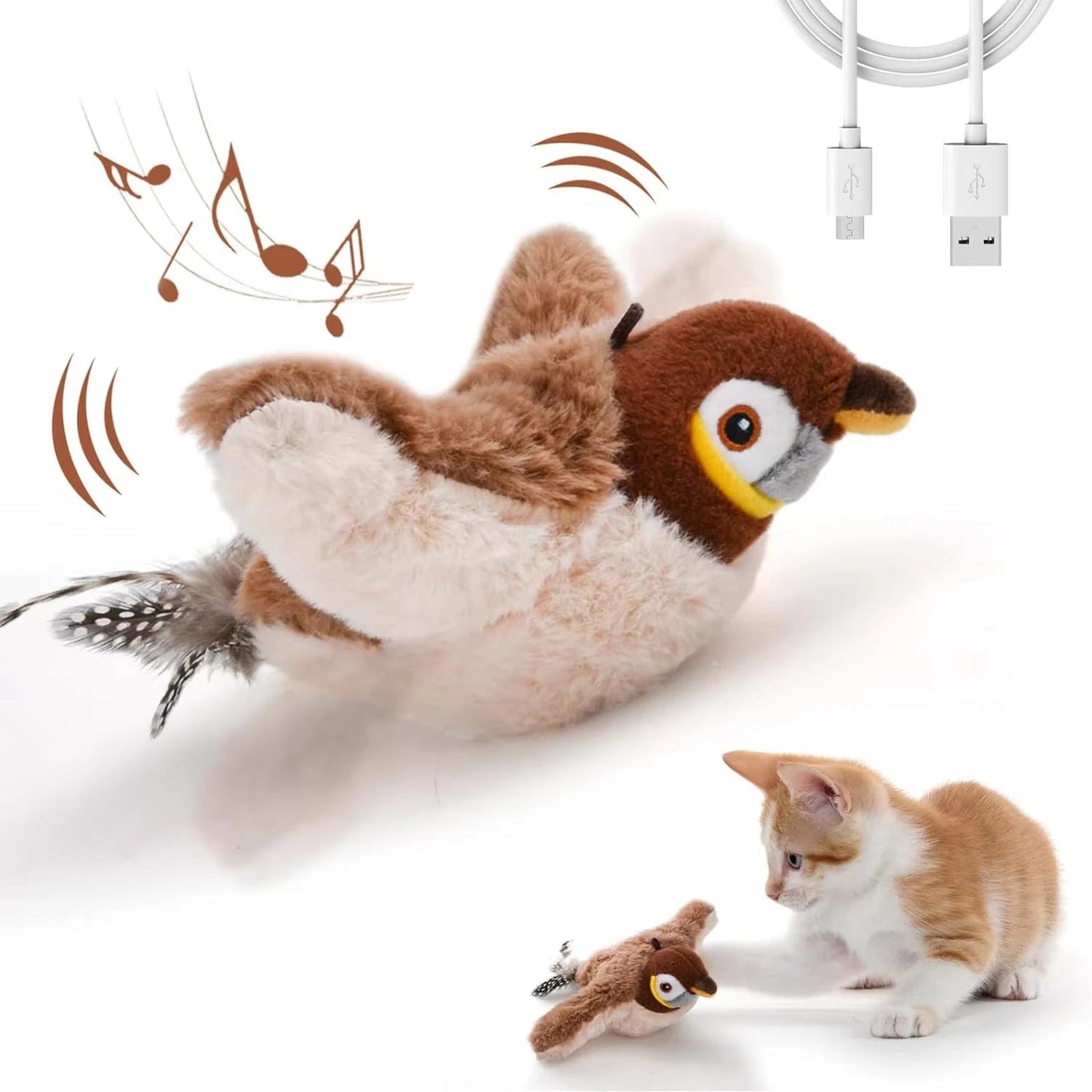 FlutterPaws™ — Interactive Flying Bird Cat Toy (with Catnip)